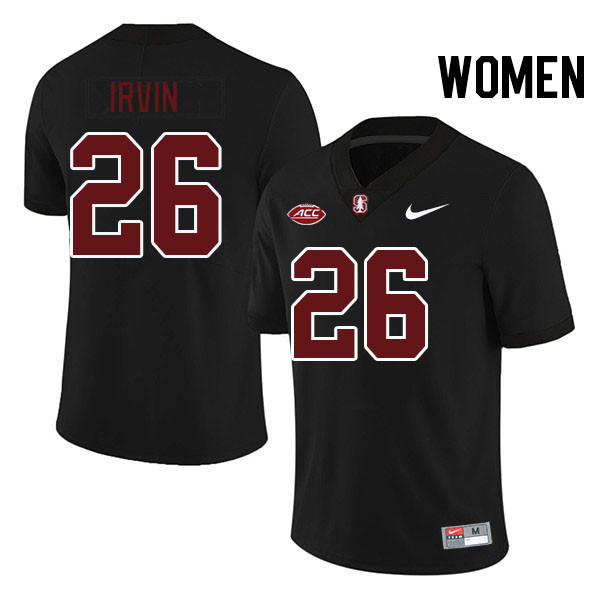 Women #26 Sedrick Irvin Stanford Cardinal 2024 ACC Conference College Football Jerseys Stitched-Blac